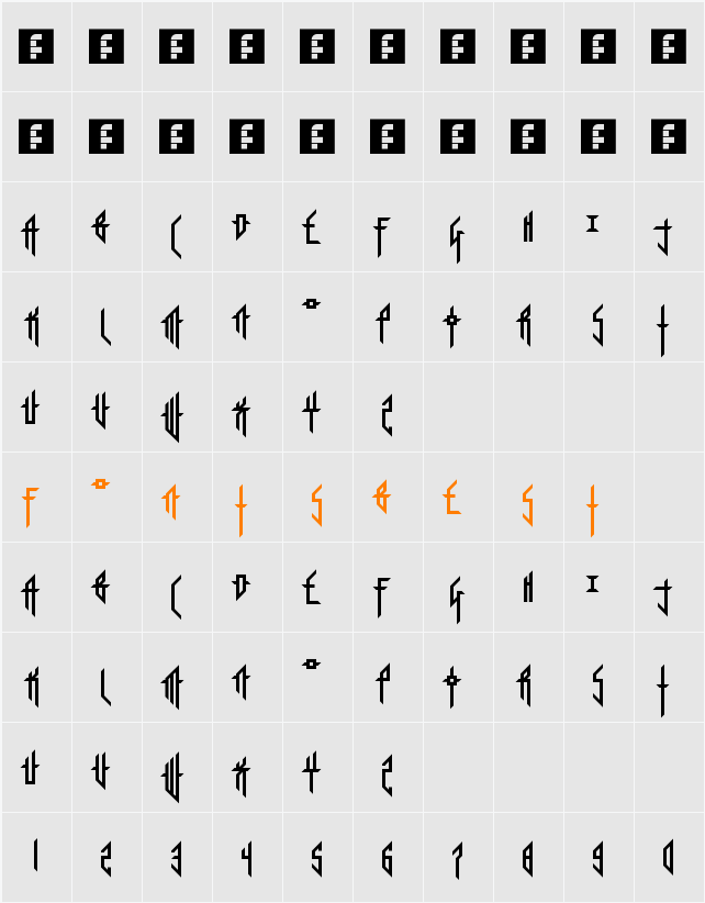Sorrier Statements Character Map
