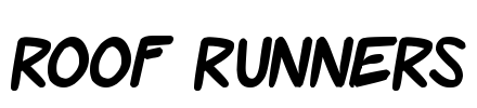 Roof runners Font Image