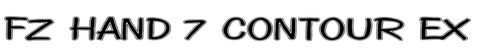 FZ HAND 7 CONTOUR EX Font Image