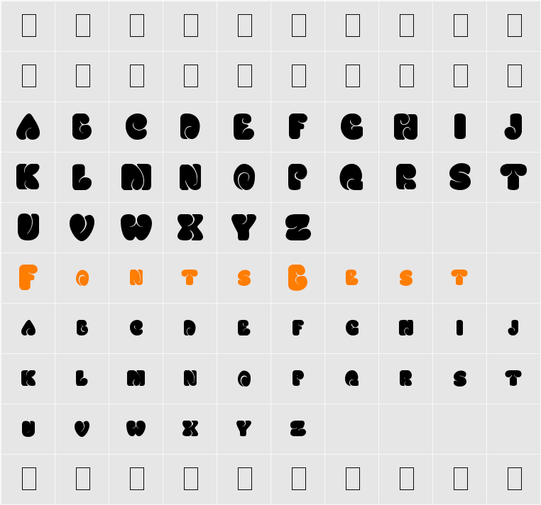 FATSOcaps Character Map