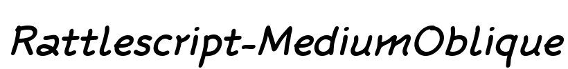 Rattlescript-MediumOblique Font Image