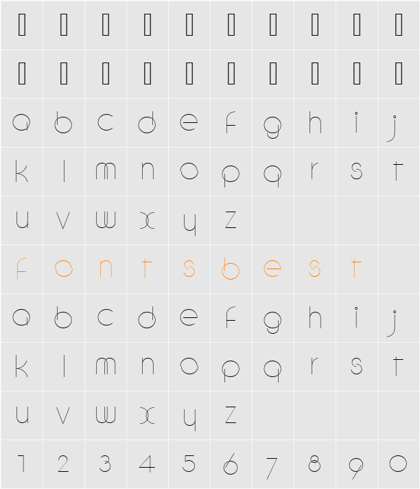 URWCichusD Character Map