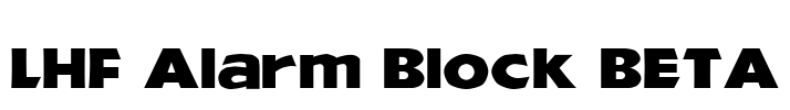 LHF Alarm Block BETA Font Image
