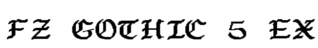 FZ GOTHIC 5 EX Font Image