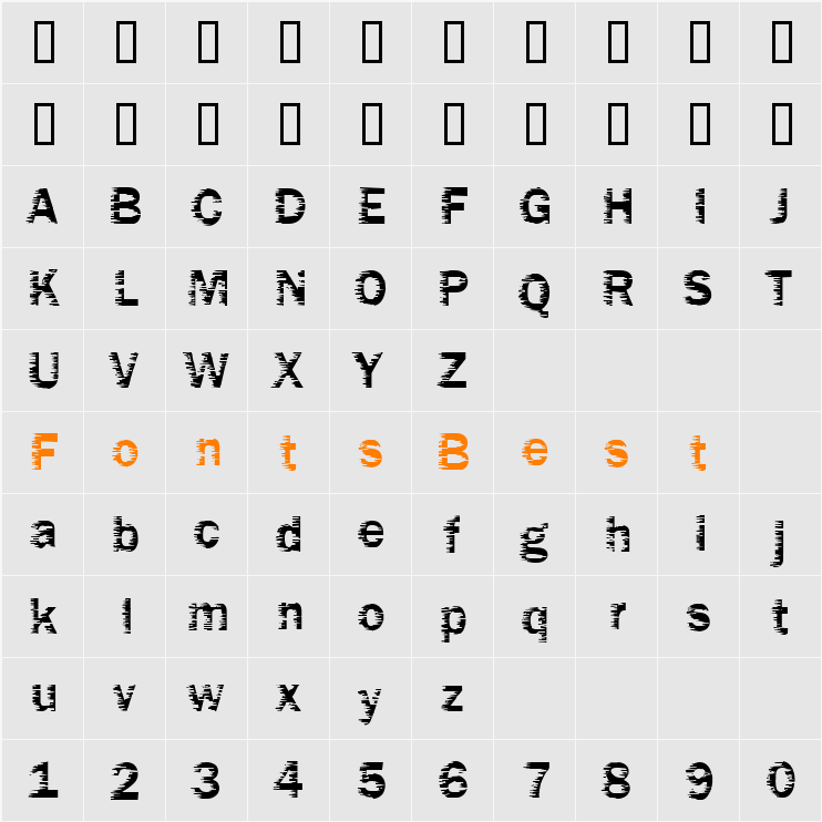 Funky01 Character Map