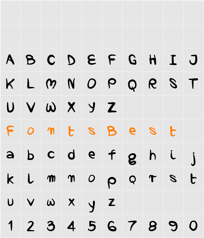 nopra Regular Character Map