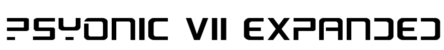 PsYonic VII Expanded Font Image