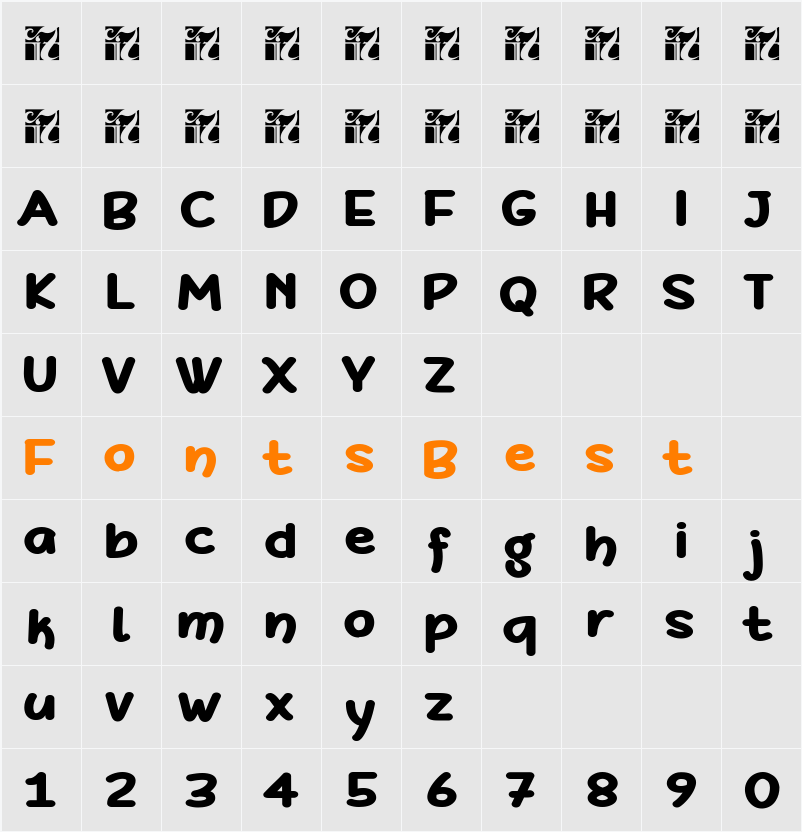 DeFonarts Character Map