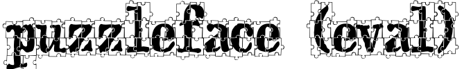 puzzleface (eval) Font Image