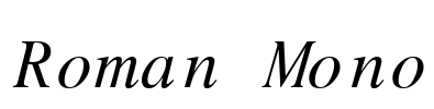 Roman Mono Font Image