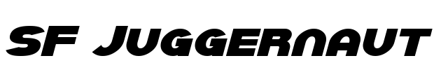 SF Juggernaut Font Image
