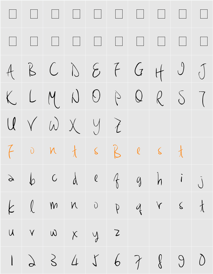 hakee2 Character Map