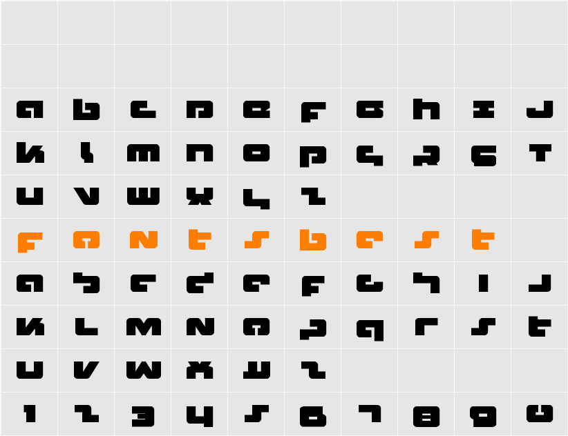 Boomstick Expanded Character Map