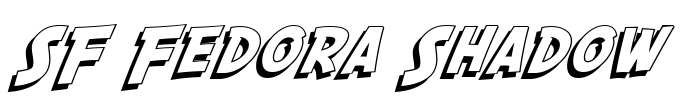 SF Fedora Shadow Font Image