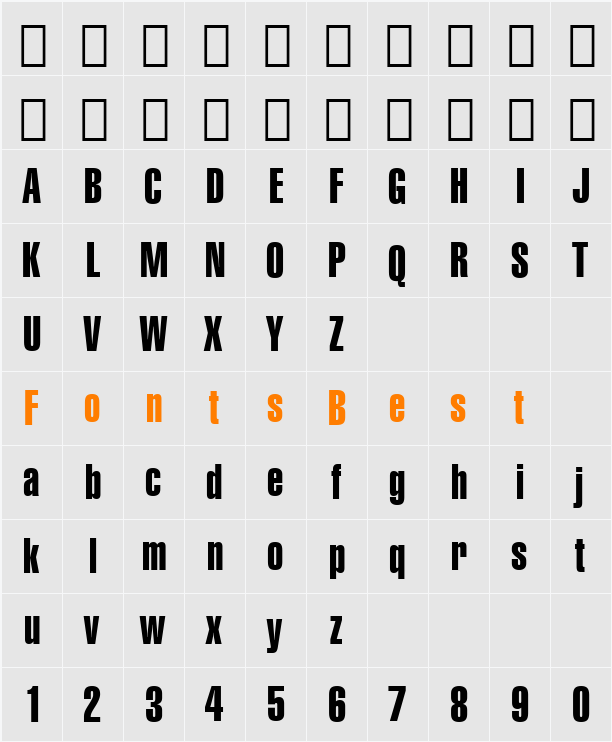 Swiss911 XCm BT Character Map