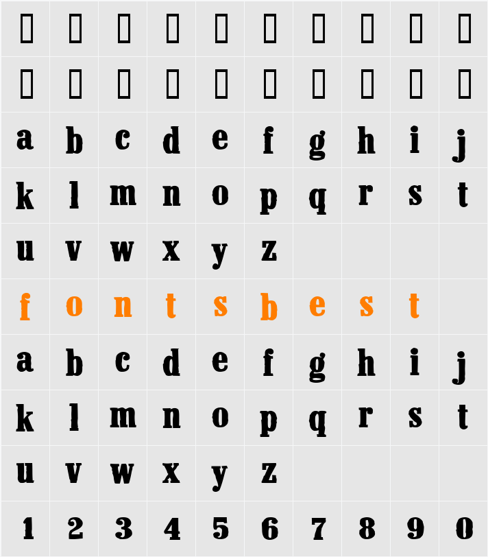 Rodeoboy Character Map