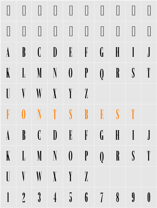 URWBassorahComDMed Character Map