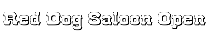 Red Dog Saloon Open Font Image