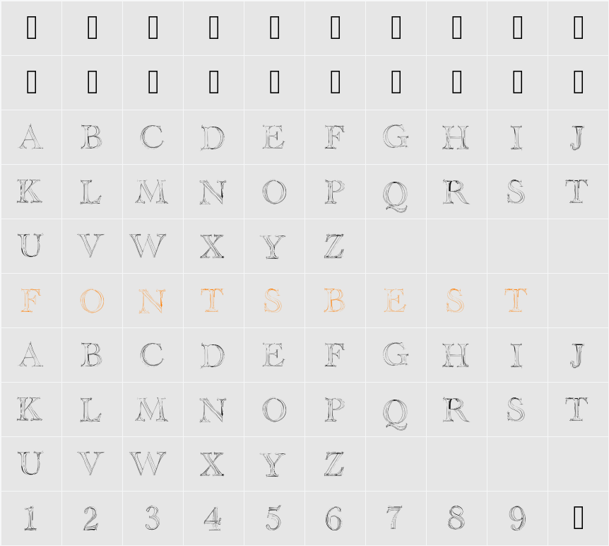 Haityfont Character Map