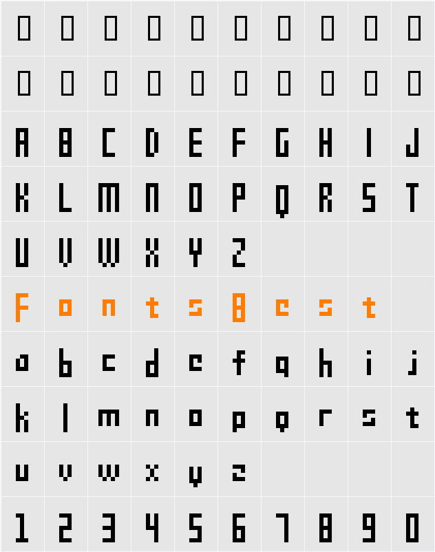 GoodfonT.NET XS09 Character Map