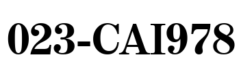 023-CAI978 Font Image