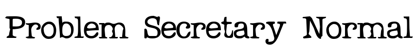 Problem Secretary Normal Font Image
