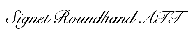 Signet Roundhand ATT Font Image