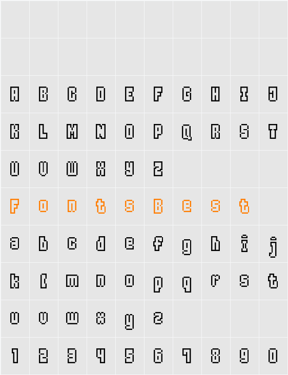 Ice Pixel7 Character Map