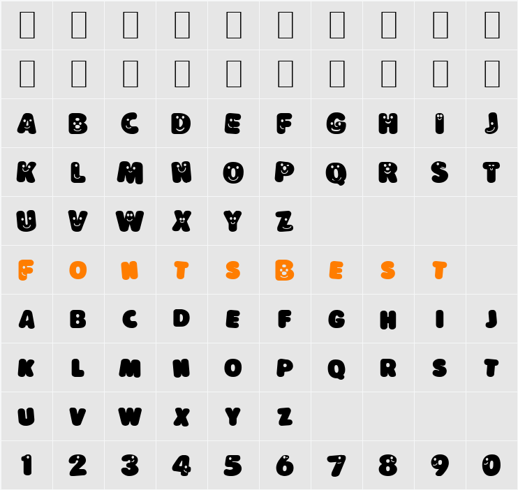 LoKinderSchrift Character Map