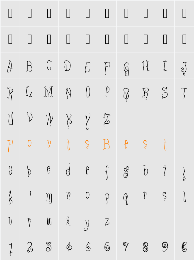 eugo Character Map
