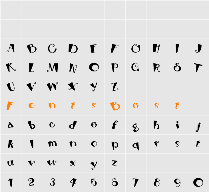 RhubarbPie Character Map
