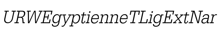 URWEgyptienneTLigExtNar Font Image