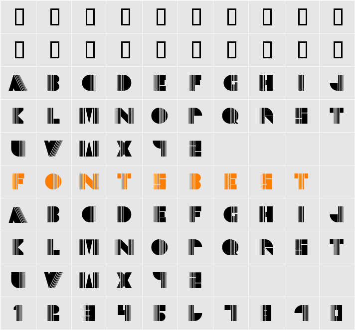 Echo Deco Character Map