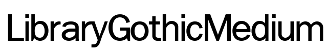 LibraryGothicMedium