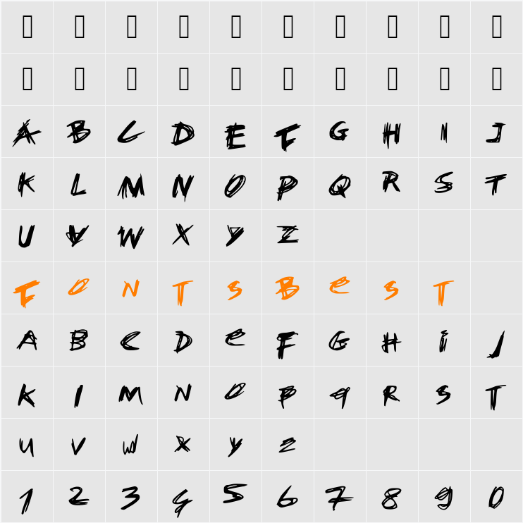 FYOU Character Map