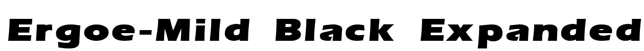 Ergoe-Mild Black Expanded Font Image