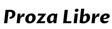 Proza Libre Font Image