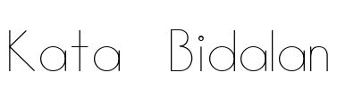 Kata Bidalan Font Image