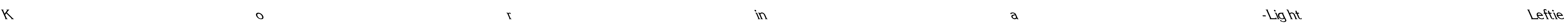 Korina-Light Leftie Font Image