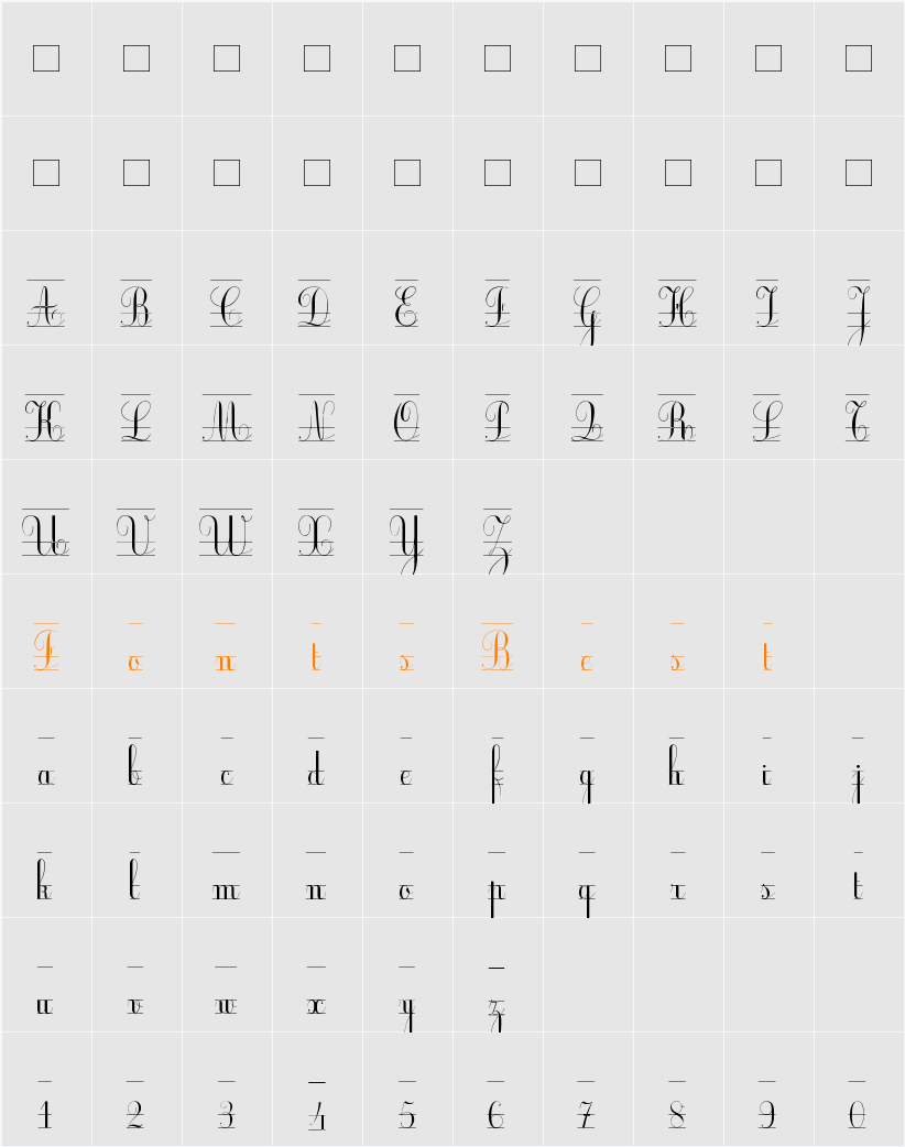 Ecolier_CP Character Map