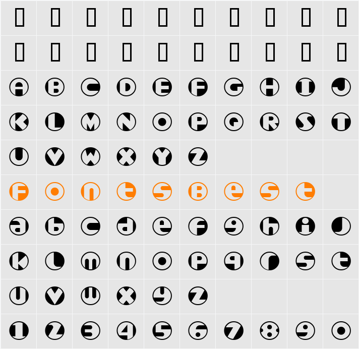 Roundel Character Map