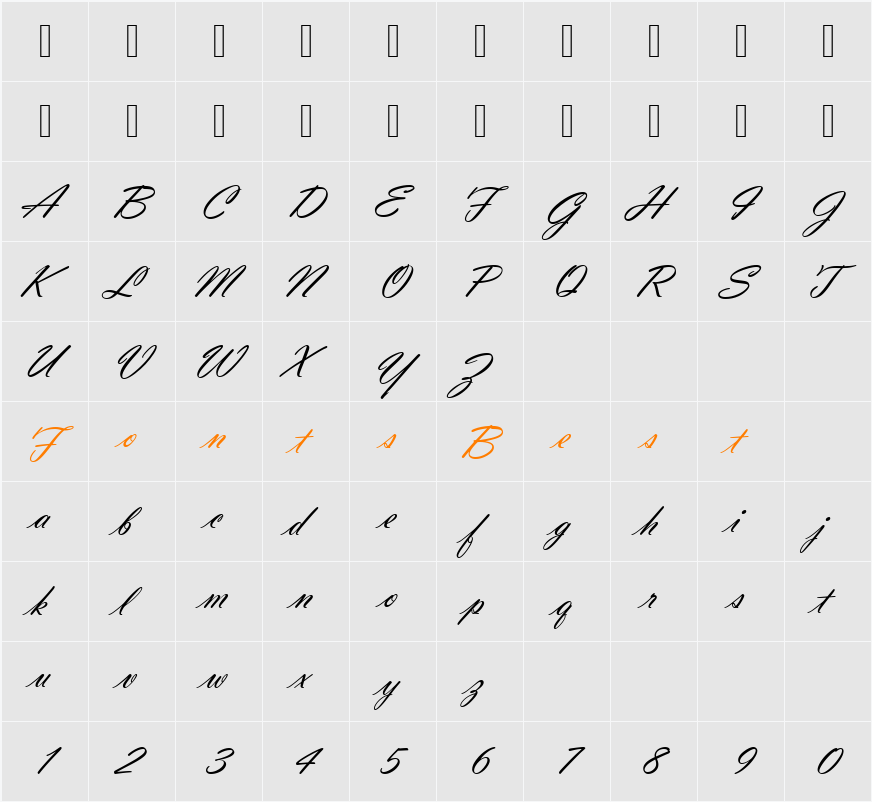 VladimirScrD Character Map
