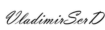 VladimirScrD Font Image