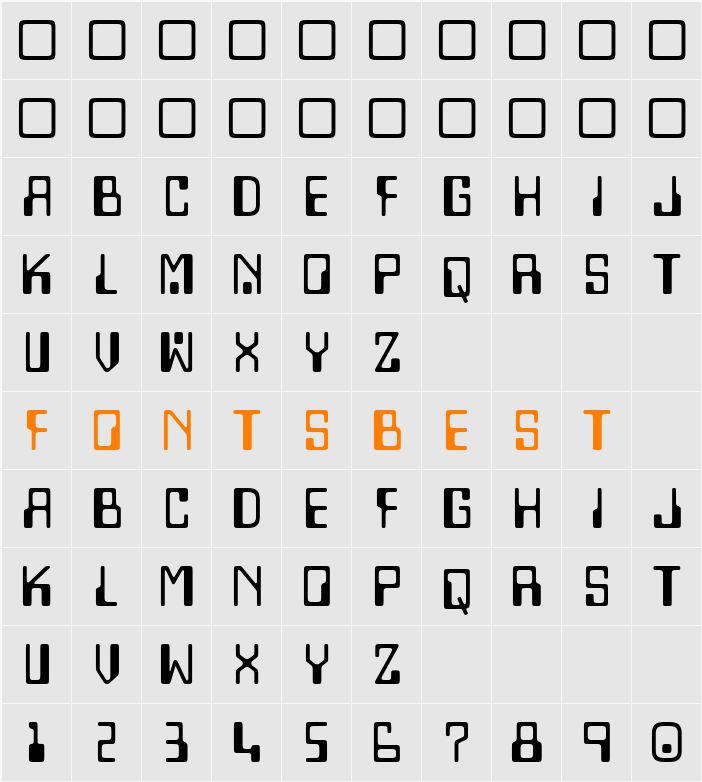 Lazenby Computer Character Map