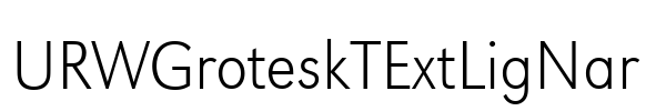 URWGroteskTExtLigNar Font Image