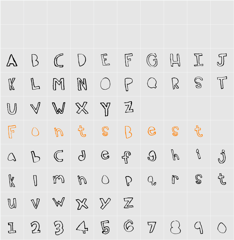 Topsy Turvy Character Map