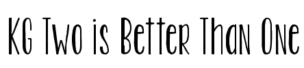 KG Two is Better Than One Font Image