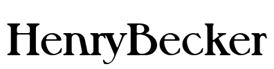 HenryBecker Font Image