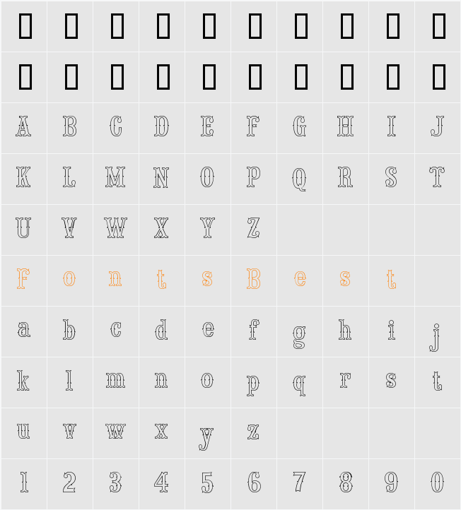 Saloon Girl Fill Lines Character Map