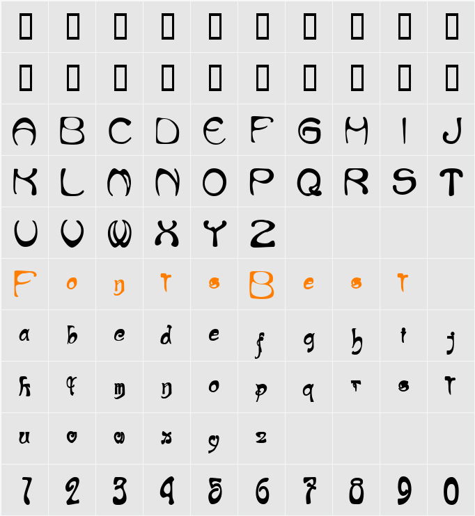 NouveauRiche Character Map